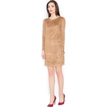 Dámské šaty Hnědé šaty se cvočky M455 Velikost: M