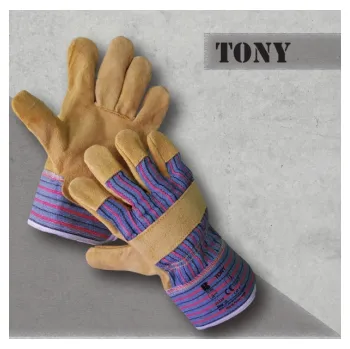 Pracovní rukavice Rukavice TONY 10 hov.štípenka, bavl.podšívka