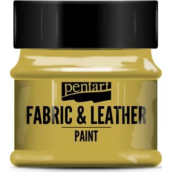 Speciální výtvarná barva Pentart Barva na kůži a textil metalická PENTART 50 ml ZLATÁ