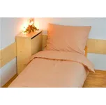 Povlečení bavlna UNI 140x200, 70x90 cm Meruňková, nitěný knoflík 32201/K/007