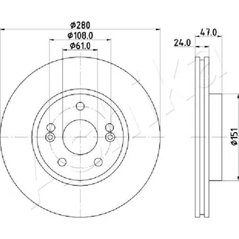 Brzdový kotouč Brzdový kotouč ASHIKA 60-00-0711