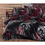 Prodloužené povlečení Satén 140x220, 70x90 cm Atlantis red, zipový uzávěr 79221/Z/1867