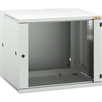 Počítač RUD-09-60/50-B Nástěnný rozvaděč , 19", v. 9U (491mm), h. 500mm, š. 600mm, dělený, PREMIUM, šedý