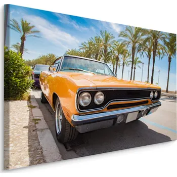 MyBestHome BOX Plátno Oranžové Americké Auto Varianta: 30x20