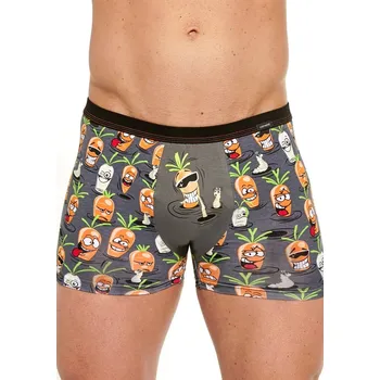 Boxerky Pánské boxerky Cornette Tattoo 280/212 Carrot XXL šedá