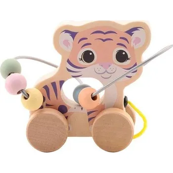 Dřevěná hračka The Wildies Family dřevěná hračka s labyrintem Tiger 12m+