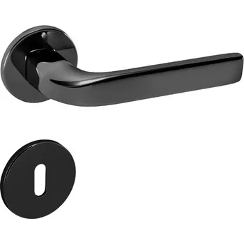 Dveřní kování MP KOVÁNÍ TI - IDEAL - R 4162Q 5S Provedení: KL/KL. na rozetách (bez spodní rozety), Povrch: BNL - černý nikl