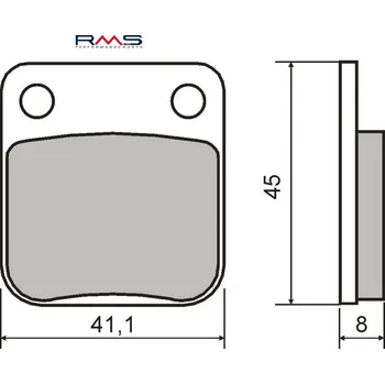 Brzdová destička Brzdové destičky RMS 225101440 organické