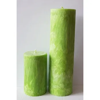 Svíčka Oltářní zelená jarní svíčka, Druh c) Válec - průměr 6,2cm, výška 10,7cm