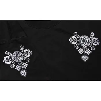 Pánské tričko Folklórní pánské triko Janek Barva: hnědá, Velikost: XS, Barva výšivky: bílá