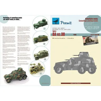 Plastikový model Peewit 1/72 Camouflage mask Tatra OA vz.30 (FTF)