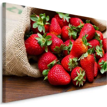 Obraz MyBestHome BOX Plátno Červené Jahody Varianta: 30x20