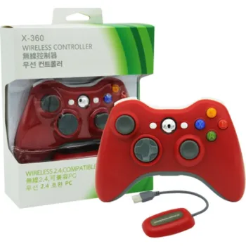 Herní konzole Bezdrátový ovladač XBOX 360 / PC 2,4 GHz červený
