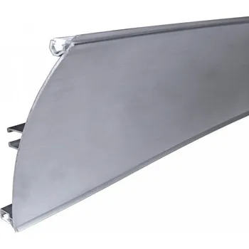 Stavební profil Opes Hliníkový kuchyňský sokl ohýbaný - Nerez broušená 120 mm 2 m