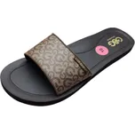 GUESS GBG Los Angeles dámské pantofle Tomies hnědé Velikost: 41