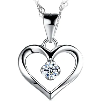 Náhrdelník Řetízek s přívěskem srdce a zirkonem