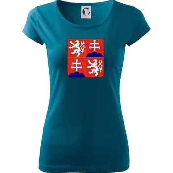 Znak Česká a Slovenská Federativní Republika 1990–1992 - Dámské triko Pure - 2XL ( Petrolejová )