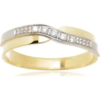 Prsten Dámský zlatý prsten s diamanty BP0071F + DÁREK ZDARMA