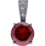 Doria Přívěsek z oceli s červeným krystalem F082