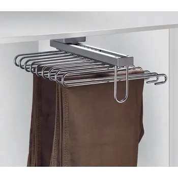 Věšák Wireli Výsuvný věšák na kalhoty / Lesklý chróm 400 mm
