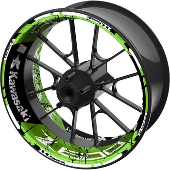 Polep vozidla jednodílné polepy na kola KAWASAKI Z800 tmavě zelená