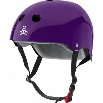 Helma na in-line Triple Eight - The Certified Sweatsaver Helmet Purple Glossy - helma Velikost: XS/S