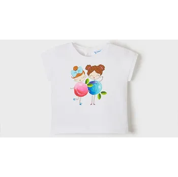 Dívčí tričko Dívčí triko Mayoral 1022 bílé Rozměr: 74