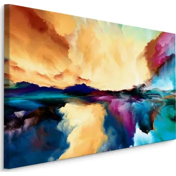 Obraz MyBestHome BOX Plátno Abstraktní Barevné Mraky Varianta: 30x20