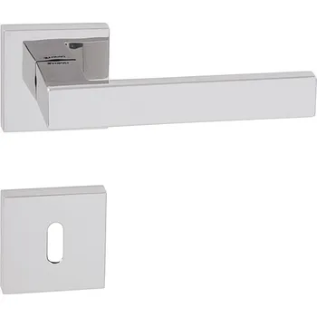 Dveřní kování MP KOVÁNÍ TI - SQUARE - HR 2275Q Provedení: KL/KL. na rozetách (bez spodní rozety), Povrch: OC - chrom lesklý