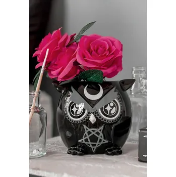 váza dekorace KILLSTAR - Owl - Black