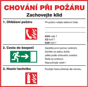 Značka Chování při požáru
