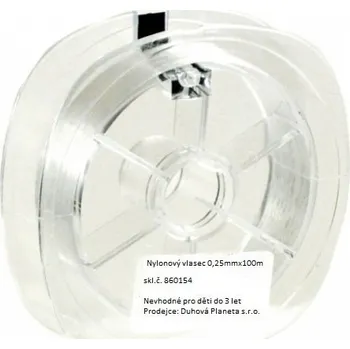 Nylonový vlasec - 0,25 mm x 100 m - bílý