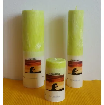 Svíčka Svíčka na odpuštění, Druh a) Válec - průměr 6,7cm, výška 22cm