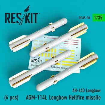 Plastikový model Reskit 1/35 AGM-114L Longbow Hellfire missile (4 pcs.)