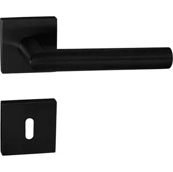 Dveřní kování MP KOVÁNÍ TI - FAVORIT - HR 2002Q Provedení: KL/KL. na rozetách (bez spodní rozety), Povrch: BS - černá mat