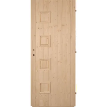 Interiérové dveře Hrdinka Palubkové dveře Quatro plné - zámek 80 cm Pravé