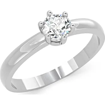 Prsten SOLUNA MINEN zlatý DIAMANTOVÝ prsten bílé zlato VELIKOST: 48 - 15,3 mm