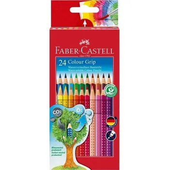 Pastelka Školní akvarelové pastelky FABER-CASTELL Grip, 24ks
