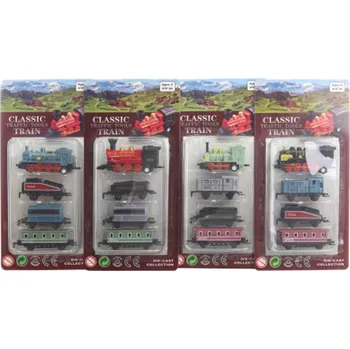 Vláček a vláčkodráha Lamps Sada kovových mašinek