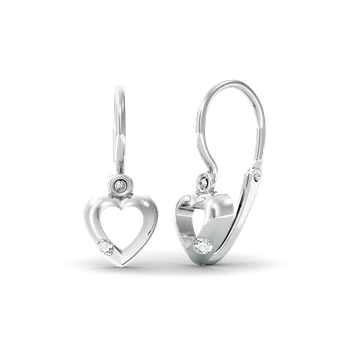 Náušnice SOLUNA Elegantní zlaté dětské náušnice se zirkony EDITA bílé zlato