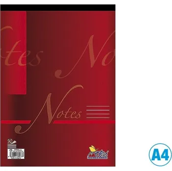 Sešit Poznámkový blok Notes A4, šitý, linka, 50 listů