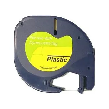 Pásek do tiskárny Xerox kompatibilní páska s DYMO 59422, 12mm x 4m, černý tisk / bílý podklad, LetraTag, plastová - ALLPRINT