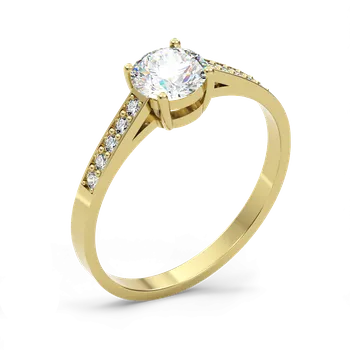 Prsten SOLUNA Noblesní zlatý prsten se zirkony ELIATA žluté zlato VELIKOST: 49 - 15,6 mm