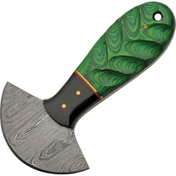 lovecký nůž Damascus Cutter Green Colorwood