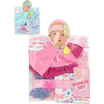 Panenka Oblečení pro panenku 40cm set s plínkami a dudlíkem 2 barvy
