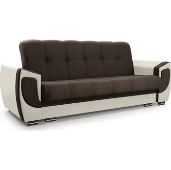 Sedací souprava Rozkládací pohovka DELUXIA hnědá / krémová