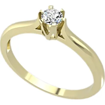 Prsten SOLUNA Půvabný zlatý prsten se zirkonem CORALLI žluté zlato MATERIÁL: ZLATO ŽLUTÉ, KAMENY: Zirkon, VELIKOST: 48 - 15,3 mm
