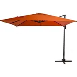 DEMA Alu závěsný čtvercový slunečník 300x300 cm Verona, terakota