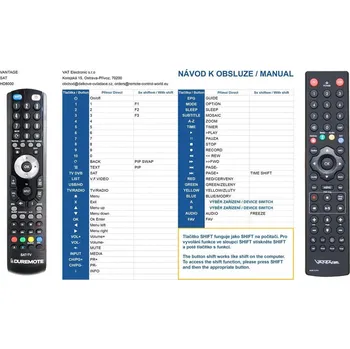 Dálkový ovladač General VANTAGE RUX8-YC01NC - dálkový ovladač