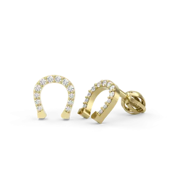Náušnice SOLUNA FELICITY zářivé zlaté náušnice se zirkony žluté zlato